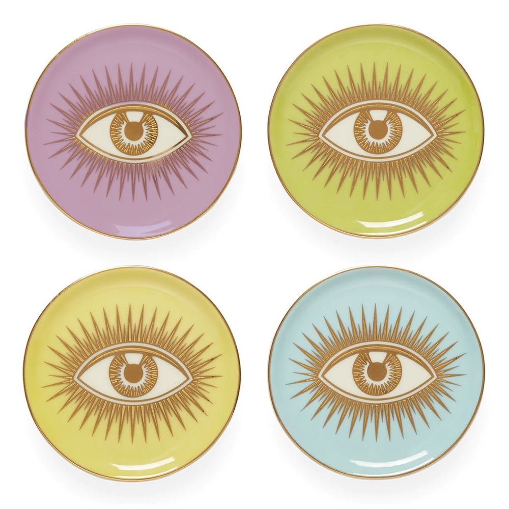 JONATHAN ADLER LE WINK PORCELAIN COASTER SET NIB